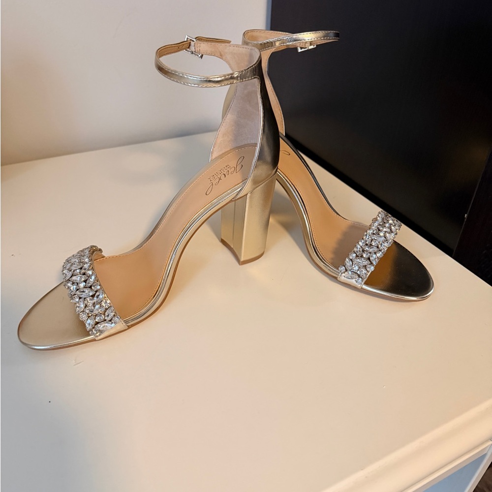 Baldwin Ankle Strap Sandal Block Heel by Badgley Mischka